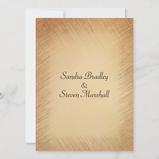 Rustikale Hochzeitseinladung Einladung (Rückseite)