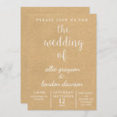 Rustikale Hochzeitseinladung Einladung (Vorne/Hinten)