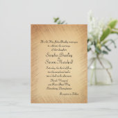 Rustikale Hochzeitseinladung Einladung (Stehend Vorderseite)