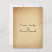 Rustikale Hochzeitseinladung Einladung (Rückseite)