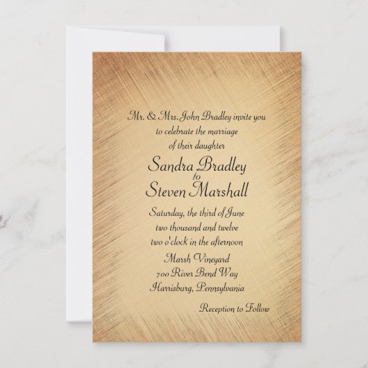 Rustikale Hochzeitseinladung Einladung (Vorderseite)