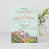 Rustikale Hochzeitseinladung Einladung (Stehend Vorderseite)