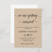 Rustikale Hochzeitseinladung Einladung (Vorne/Hinten)