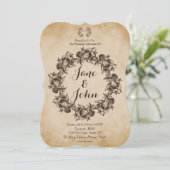 Rustikale Hochzeitseinladung Einladung (Stehend Vorderseite)