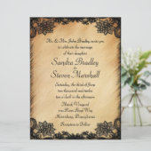 Rustikale Hochzeitseinladung Einladung (Stehend Vorderseite)