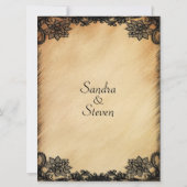 Rustikale Hochzeitseinladung Einladung (Rückseite)