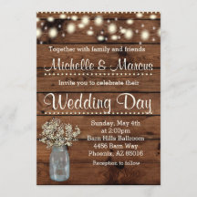 Rustikale Hochzeitseinladung, Einladung zur Hochze