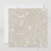 Rustikale Hochzeitseinladung in Burlap und Lace Einladung (Rückseite)