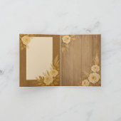 Rustikale Hochzeitseinladung mit blumenbeigen Rose Einladung (Innenseite)