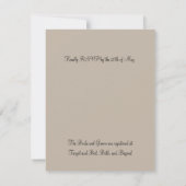 Rustikale Hochzeitseinladung mit Daisy Einladung (Rückseite)