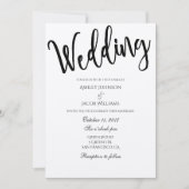 Rustikale Hochzeitseinladung. Typografie Einladung (Vorderseite)