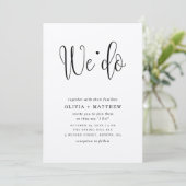 Rustikale Hochzeitseinladung. Wir laden Einladung (Stehend Vorderseite)