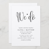 Rustikale Hochzeitseinladung. Wir laden Einladung (Vorne/Hinten)