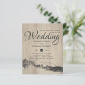 Rustikale Hochzeitseinladung zu günstigen Preisen (Stehend Vorderseite)