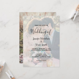 Rustikale Hochzeitseinladung zum Foto