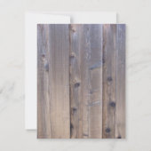 Rustikale Hochzeitseinladungen Einladung (Rückseite)