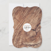 Rustikale Hochzeitseinladungen Einladung (Rückseite)