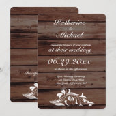 Rustikale Hochzeitseinladungen Einladung (Vorne/Hinten)