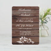 Rustikale Hochzeitseinladungen Einladung (Stehend Vorderseite)