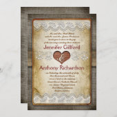 rustikale Hochzeitseinladungen Einladung (Vorne/Hinten)