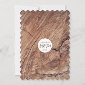 Rustikale Hochzeitseinladungen Einladung (Rückseite)