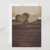 Rustikale Hochzeitseinladungen Einladung (Rückseite)