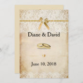 Rustikale Hochzeitseinladungen Einladung (Vorne/Hinten)