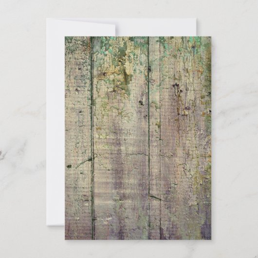 Rustikale Hochzeitseinladungen für Barnholz und Sp Einladung (Rückseite)