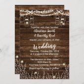 Rustikale Hochzeitseinladungen - Hochzeit auf dem Einladung (Vorne/Hinten)