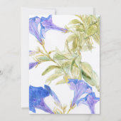 Rustikale Hochzeitseinladungen mit Blauer Flora Einladung (Rückseite)