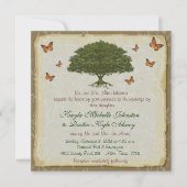 Rustikale Hochzeitseinladungen Monarch und Oak Tre Einladung (Vorderseite)