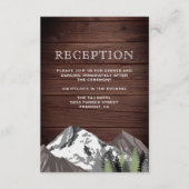 Rustikale Hochzeitsempfang im Wald Begleitkarte (Vorderseite)