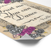 Rustikale Hochzeitsempfangs-Schild Poster (Ecke)