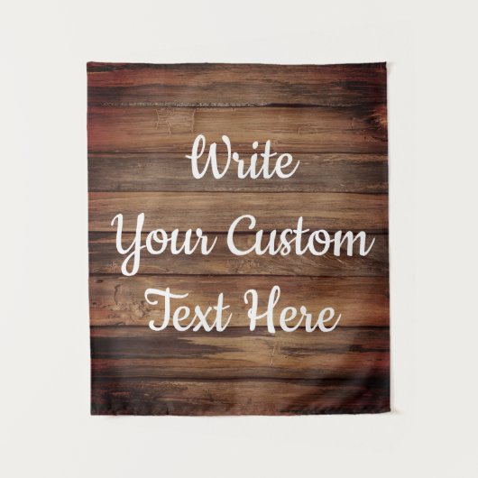 Rustikale Hochzeitsempfangsabteilung Foto-Standvor Wandteppich (Vorderseite)