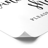 Rustikale Hochzeitsempfangsduschen signieren Poster (Ecke)