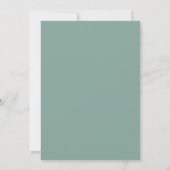 Rustikale Hochzeitsempfangsfeier mit Monogramm und Einladung (Rückseite)