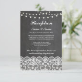 Rustikale Hochzeitsempfangskarten Einladung (Stehend Vorderseite)