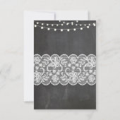 Rustikale Hochzeitsempfangskarten Einladung (Rückseite)