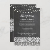 Rustikale Hochzeitsempfangskarten Einladung (Vorne/Hinten)