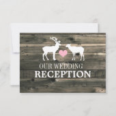 Rustikale Hochzeitsempfehlung Einladung (Vorderseite)