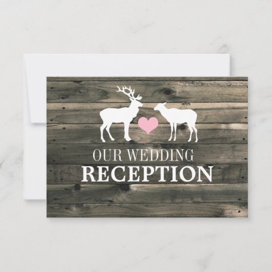 Rustikale Hochzeitsempfehlung Einladung (Vorderseite)