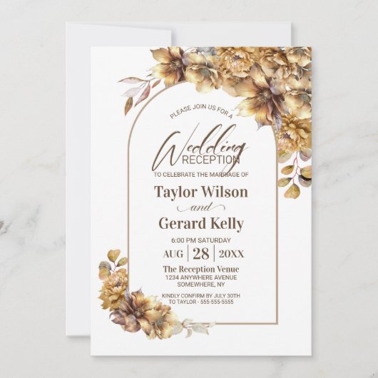 Rustikale Hochzeitsempfehlung Einladung (Vorderseite)