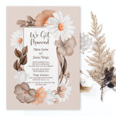 Rustikale Hochzeitsempfehlung für Boho Fall Floral Einladung