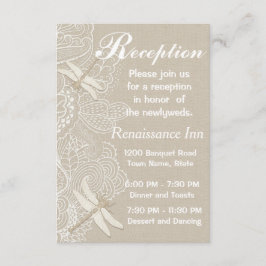 Rustikale Hochzeitsempfehlung für Burlap und Lace Einladung