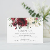 Rustikale Hochzeitsempfehlung für Elfenbein Begleitkarte (Stehend Vorderseite)