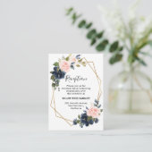 Rustikale Hochzeitsempfehlung für holznacktes Hoch Begleitkarte (Stehend Vorderseite)