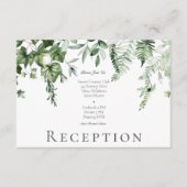 Rustikale Hochzeitsempfehlung für Ivy & Sage Grüne Begleitkarte (Vorderseite)