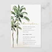 Rustikale Hochzeitsempfehlung für Tropical Beach P Begleitkarte (Vorderseite)