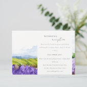 Rustikale Hochzeitsempfehlung für Wasserfarben Begleitkarte (Stehend Vorderseite)