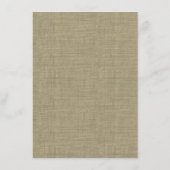 Rustikale Hochzeitsempfehlung mit Bow und Burlap Begleitkarte (Rückseite)